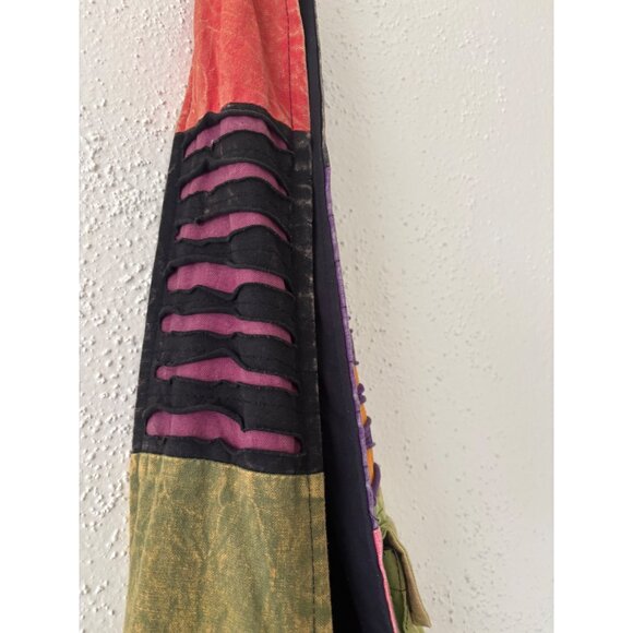 Handcrafted Patchwork Ripped Sling Bag  Made In Nepal - Picture 15 of 15